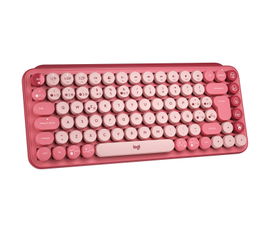 Logitech POP Keys - Teclado - Inalámbrico - Español - USB / Bluetooth LE / Bluetooth 5.1 / Bluetooth - Ergonomic Design - Rosa
