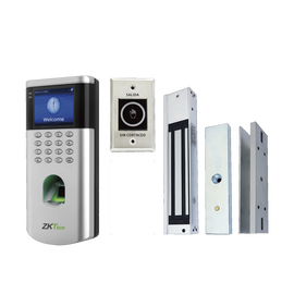 KIT de Control de Acceso LF10/ PUSH / Compatible con ZKBioAccess / 1,500 Usuarios / Chapa magnética / Botón de Salida / Tarjeta de proximidad