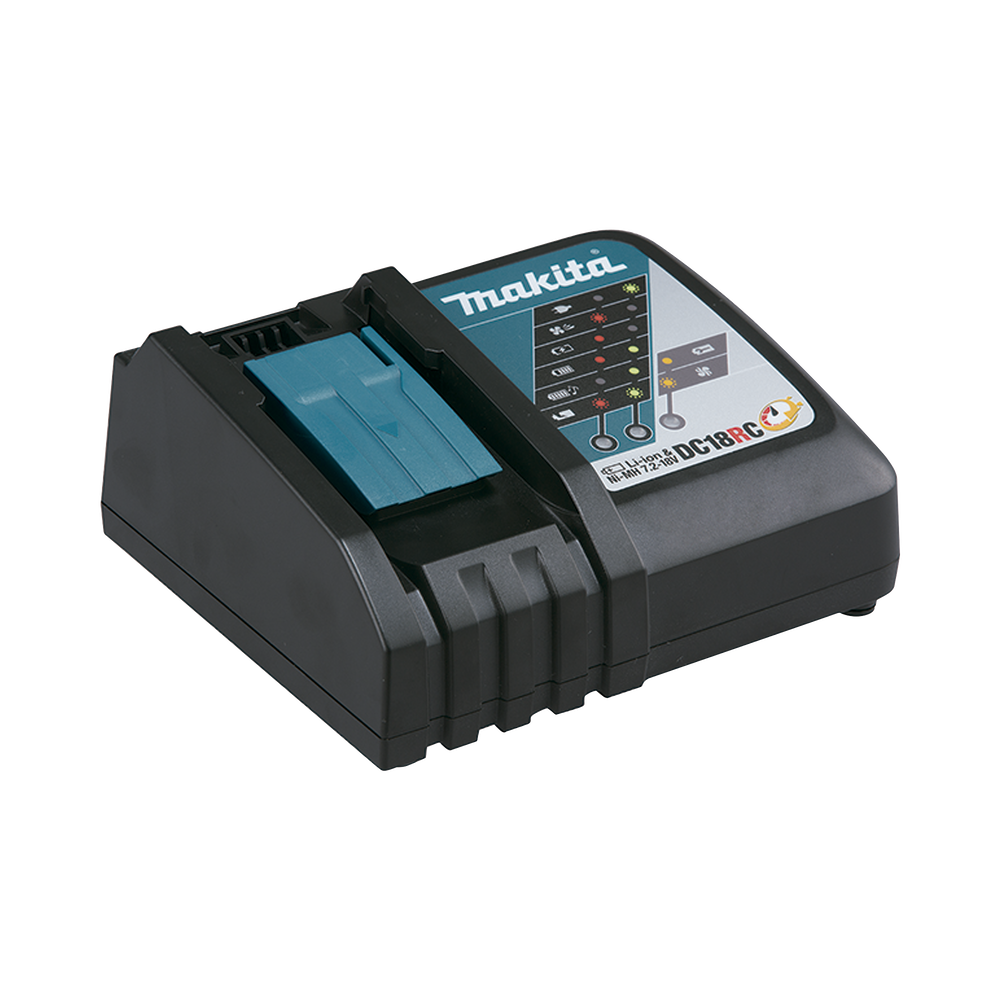Cargador rápido de baterías de 18 volts.