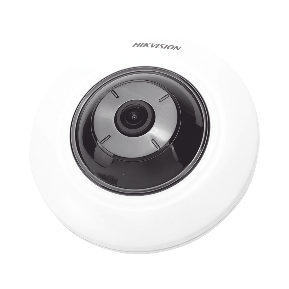 Mini Fisheye IP 5 Megapixel / Serie PRO + / Panorámica 180° - 360° / 8 mts IR / Uso en Interior / PoE / Múltiples Vistas por iVMS-4200 / Entrada y Salida Audio y Alarma
