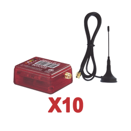 KIt de 10 Comunicadores de Alarma MN02LTEM con Antena 4GLTEM and 5G / Incluyen 2 Años de Cobertura / Aplicación Gratuita / Cero Configuración / Compatible Honeywell/DSC/CROW/PIMA
