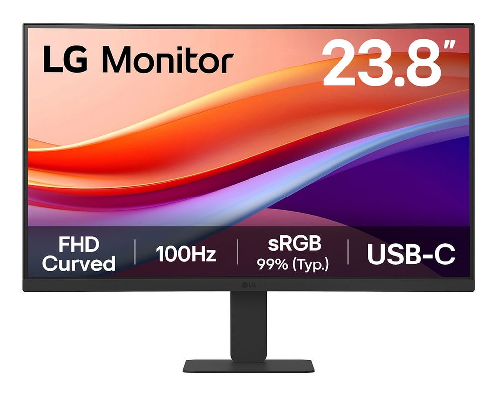 LG Monitor 24U421A-B - Curved Screen - 23.8