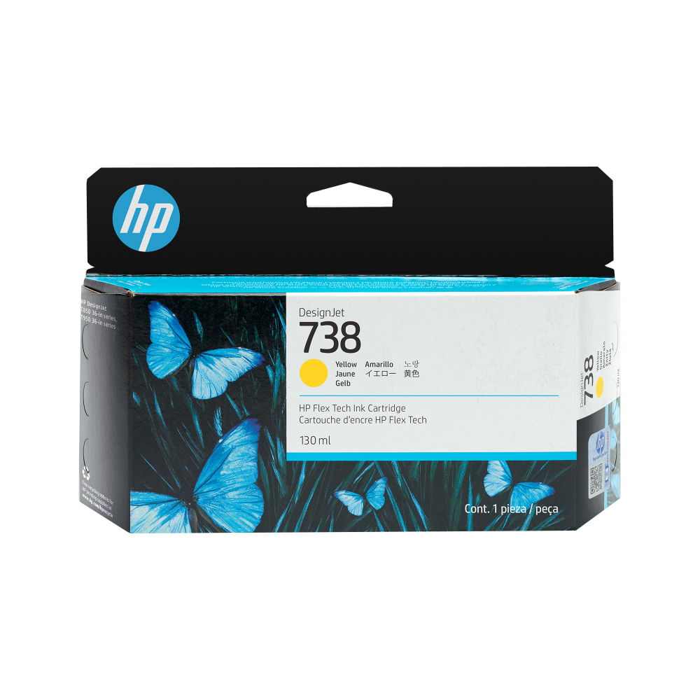 HP - 738 - Ink cartridge - Yellow - 130 ml HP - 738 - Ink cartridge - Yellow - 130 ml