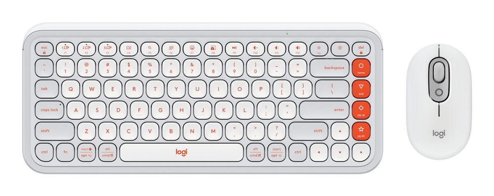 Logitech Pop Icon Combo - Keyboard and mouse set - Spanish (Latin American) - Off white