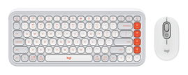 Logitech Pop Icon Combo - Keyboard and mouse set - Spanish (Latin American) - Off white