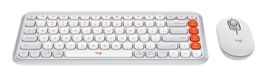 Logitech Pop Icon Combo - Keyboard and mouse set - Spanish (Latin American) - Off white