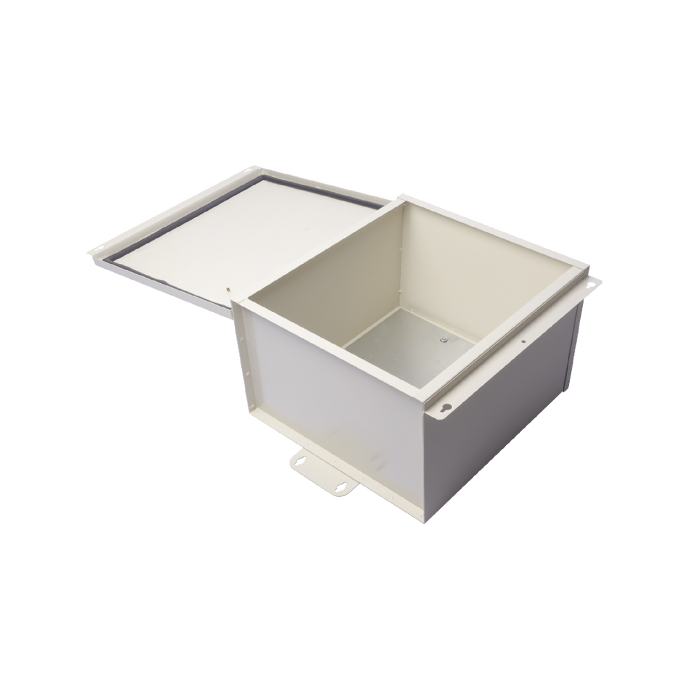 Gabinete de Telecom. de Acero Galvanizada con Plato Interior (400 x 400 x 250 mm). SE PUEDE PONER CANDADO.