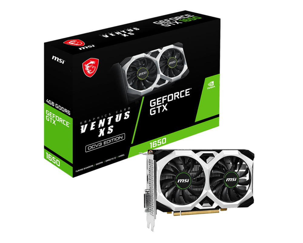 MSI - 824142332849 - PCI Express - NVIDIA - GTX 1650 D6 - GDDR6 VRAM - DisplayPort / HDMI MSI - 824142332849 - PCI Express - NVIDIA - GTX 1650 D6 - GDDR6 VRAM - DisplayPort / HDMI