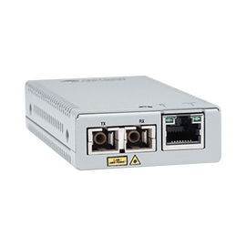 Convertidor de medios gigabit ethernet a fibra óptica, conector SC, multimodo (MMF), distancia de 220 hasta 500 m, con fuente de alimentación multi-región