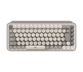 Logitech POP Keys Wireless Mechanical Keyboard with Customizable Emoji Keys - Mist - Teclado - inalámbrico - Bluetooth LE, Bluetooth 5.1 - interruptor: Brown Tactile - mist sand Logitech POP Keys Wireless Mechanical Keyboard with Customizable Emoji Keys - Mist - Teclado - inalámbrico - Bluetooth LE, Bluetooth 5.1 - interruptor: Brown Tactile - mist sand