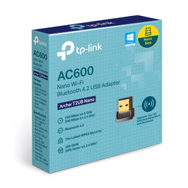 TP-Link Archer T2UB Nano V1 - Velocidad 433 Mbps a 5 GHz + 200 Mbps a 2.4 GHz- USB 2.0-Bluetooth 4.2 - Wi-Fi 5