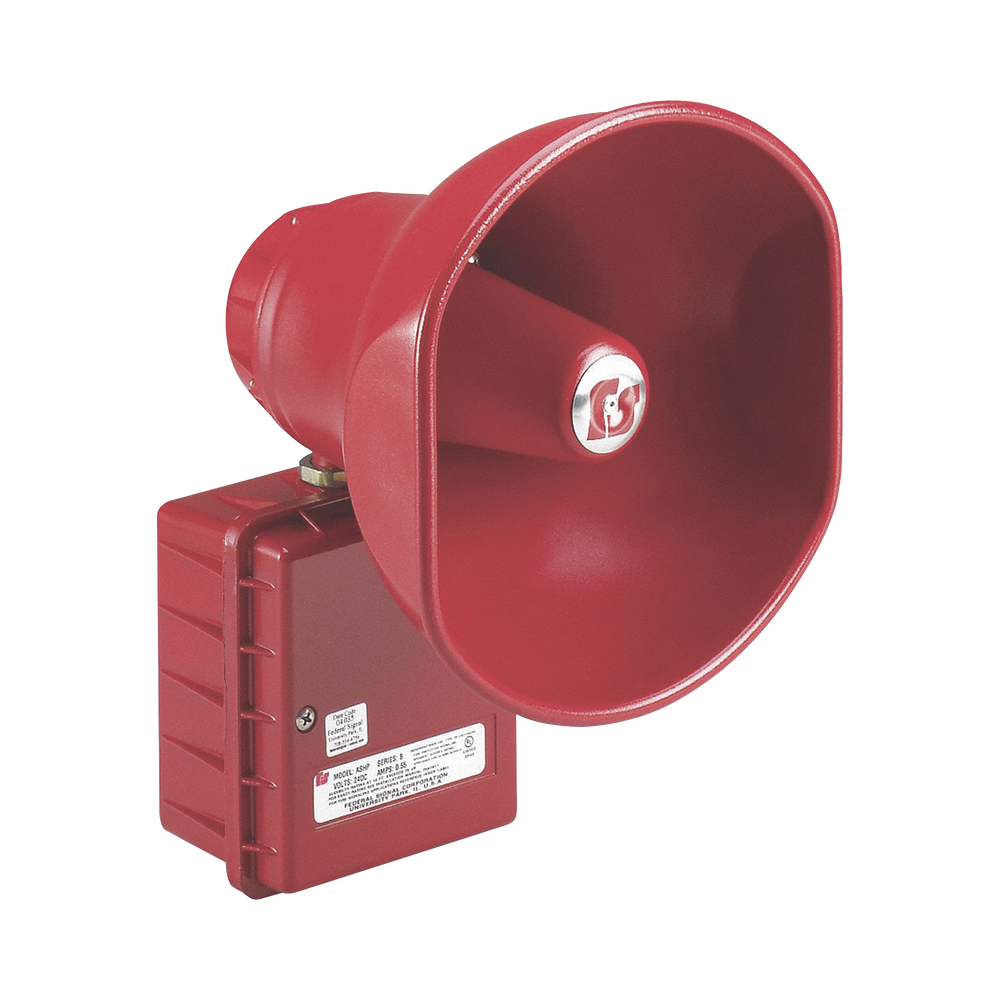 Altavoz amplificado, 30w, supervisado, UL para Fuego, 24Vcd, rojo