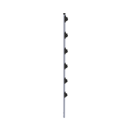 Poste con 6 Aisladores de PASO  para Cerca Electrificada. Tubo Galva. de 1.4m, cal. 18 de 1
