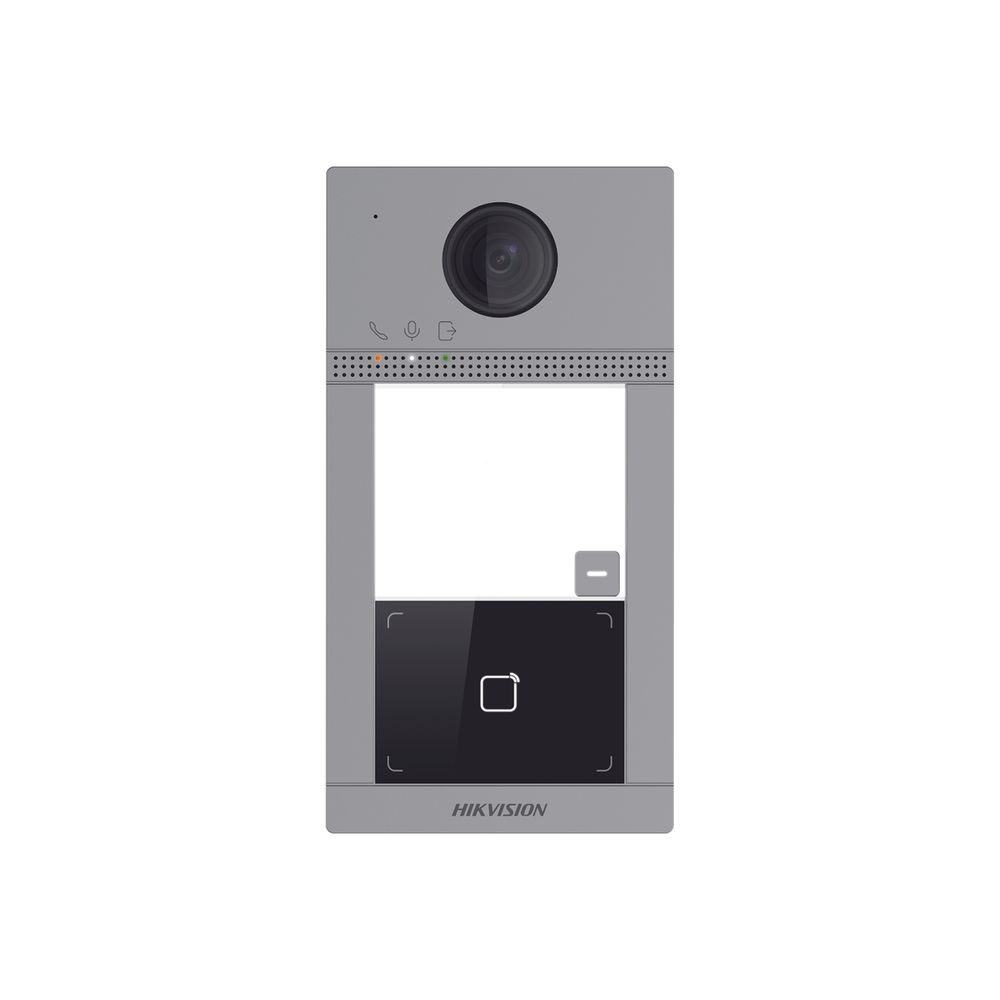 Videoportero IP WIFI  (IP65 + IK08) con Llamada y apertura desde APP Hik-Connect / Soporta 1 Departamento y hasta 6 Monitores / PoE Estandar  / Interfaz WEB para configuración