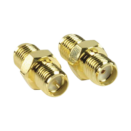 Adaptador de SMA Hembra Inverso a SMA Hembra, Oro/ Oro/ Teflón,