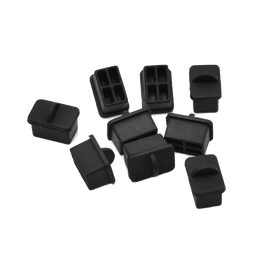 Bolsa con 25 piezas de protectores anti-polvo para puerto SFP, color negro