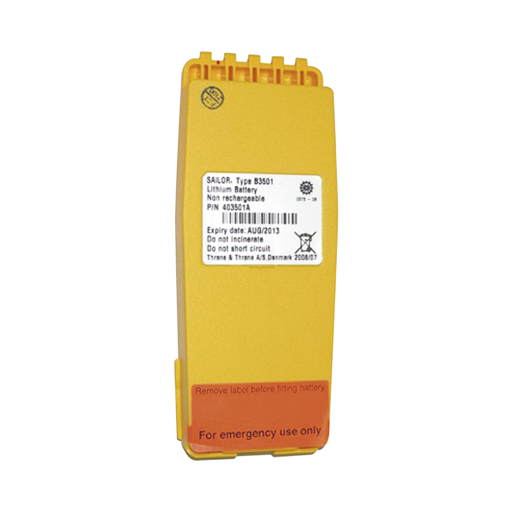 Battery Li-ion, Primary, B3501A Non-Rechargeable of radio SAILOR and McMurdo.