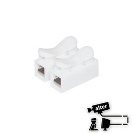 CONECTOR DE EMPALME RÁPIDO 2 TERMINALES ALTER ALT-CN2 COLOR BLANCO PARA CABLE DE ALARMA CALIBRE 22, ACCESO Y CONTROL