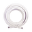 Jumper Coaxial con Cable Tipo RG-6 en Color Blanco de 6.09 Metros de Longitud y Conectores F Macho en Ambos Extremos. 75 Ohm de Impedancia.
