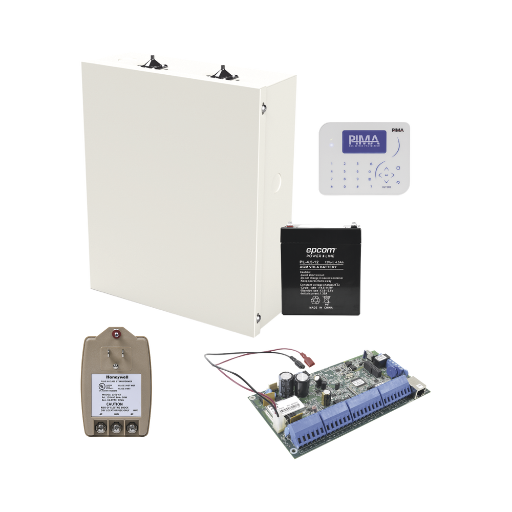 KIT DE ALARMA FORCE/TECLADO/GABINETE/TRNSFORMADOR/BATERIA