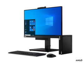 Lenovo ThinkCentre M75q Gen 2 11JK - Pequeño - Ryzen 5 Pro 4650GE / 3.3 GHz - RAM 8 GB - SSD 512 GB - Radeon Graphics - GigE - WLAN: 802.11a/b/g/n/ac, Bluetooth 5.0 - Win 10 Pro 64 bits - monitor: ninguno - negro