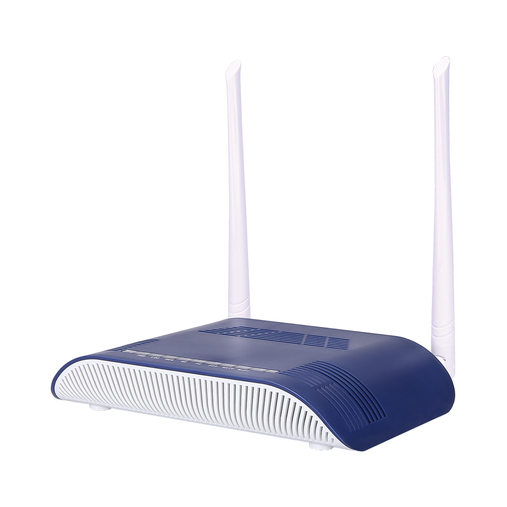 ONU Dual G/EPON con Wi-Fi en 2.4 GHz + 1 puerto SC/APC + 1 puerto LAN Gigabit + 1 puerto LAN Fast Ethernet + 1 puerto FXS + 1 puerto CATV, hasta 300 Mbps vía inalámbrico