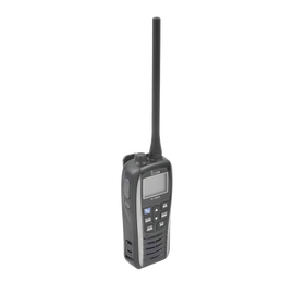 5W Portable Marine Radio VHF Handheld in Metallic Gray Rx: 156.050-163.275MHz Tx: 156.025-157.425MHz, 550mW, Battery, Antenna and Charger Included