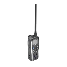 5W Floating Marine VHF Handheld in Pearl White, Rx: 156.050-163.275MHz Tx: 156.025-157.425MHz, 550mW Audio Output, IPX7 Submersible, 1500mAh Battery,  Includes Battery, Charger, Antenna and Clip Belt Included