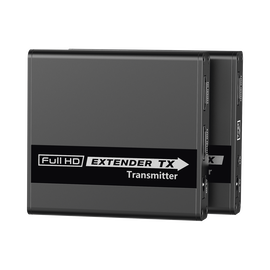 Kit extensor HDMI Full HD , para distancia de 70 metros con cable Cat 6 , Solo una fuente de alimentación en el transmisor, con control IR Bidireccional, 1080 p @ 60 Hz , compatible con HDCP.