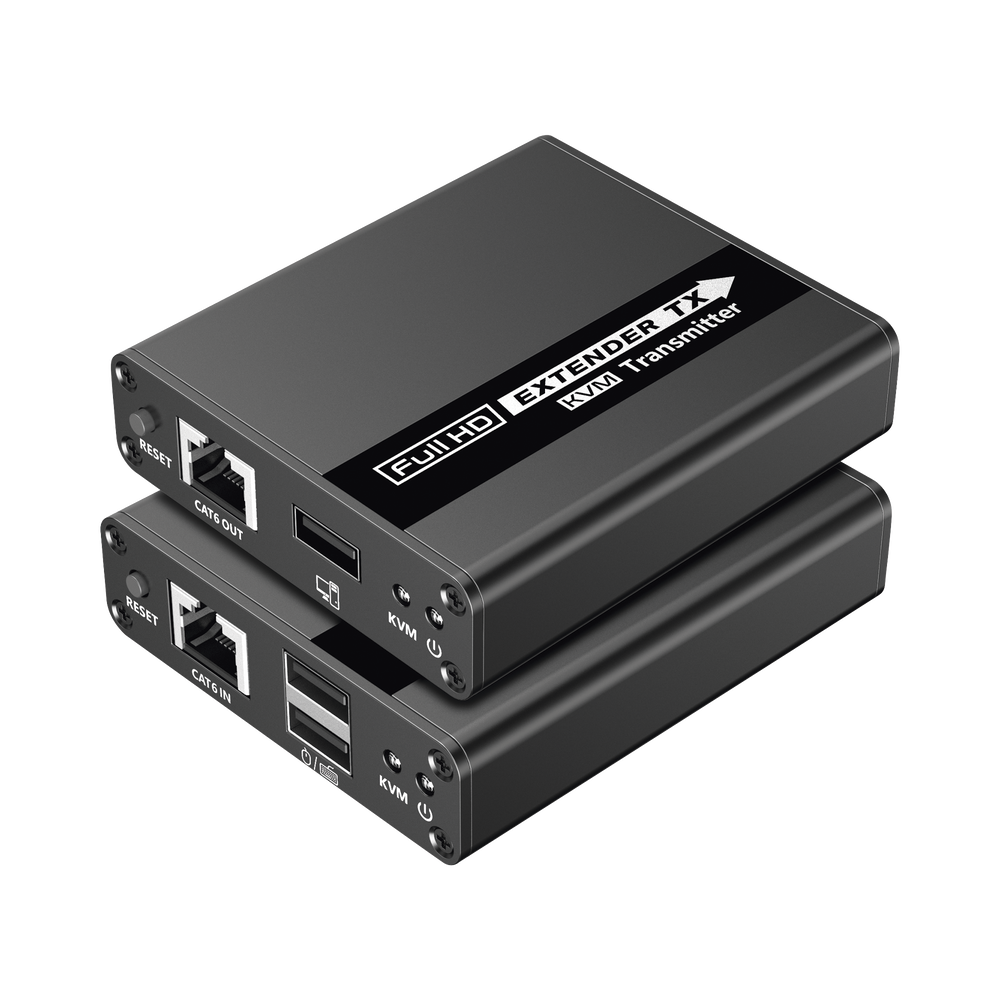 Kit extensor KVM (Teclado, Video, Mouse), punto a punto @ 70 Metros, 1080P @ 60 Hz, HDR, Latencia Cero. CAT6/6A/7