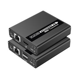 Kit extensor KVM (Teclado, Video, Mouse), punto a punto @ 70 Metros, 1080P @ 60 Hz, HDR, Latencia Cero. CAT6/6A/7