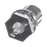Conector F Hembra para Panel en Doble D-Plano, Borde Hexagonal, Terminal Soldable Níquel/ Estaño/ Polipropileno.