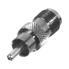 Adaptador de TNC Hembra a RCA Macho tipo Fono para Aplicaciones de Audio y Video, Níquel/ Oro/ Teflón.​