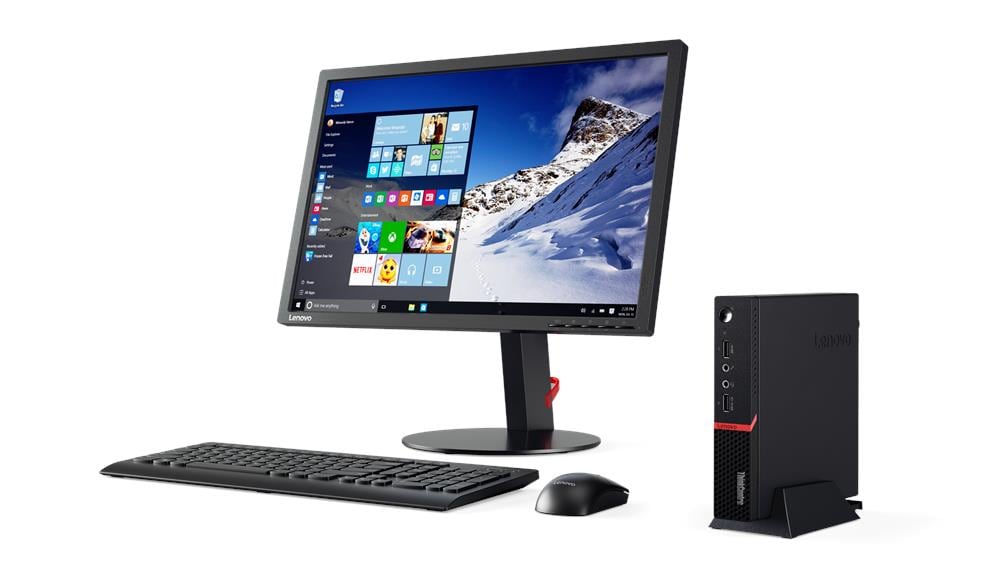 Lenovo - M715q  Mini tower - 10VHA00LGI - AMD Ryzen 5 2400GE - 8 GB - 1 TB Capacidad del disco duro - Windows 10 Pro - Español