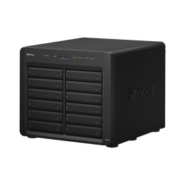 Servidor NAS de escritorio con 12 bahías / Expansible a 24 bahías / Hasta 368 TB / 4GB de RAM