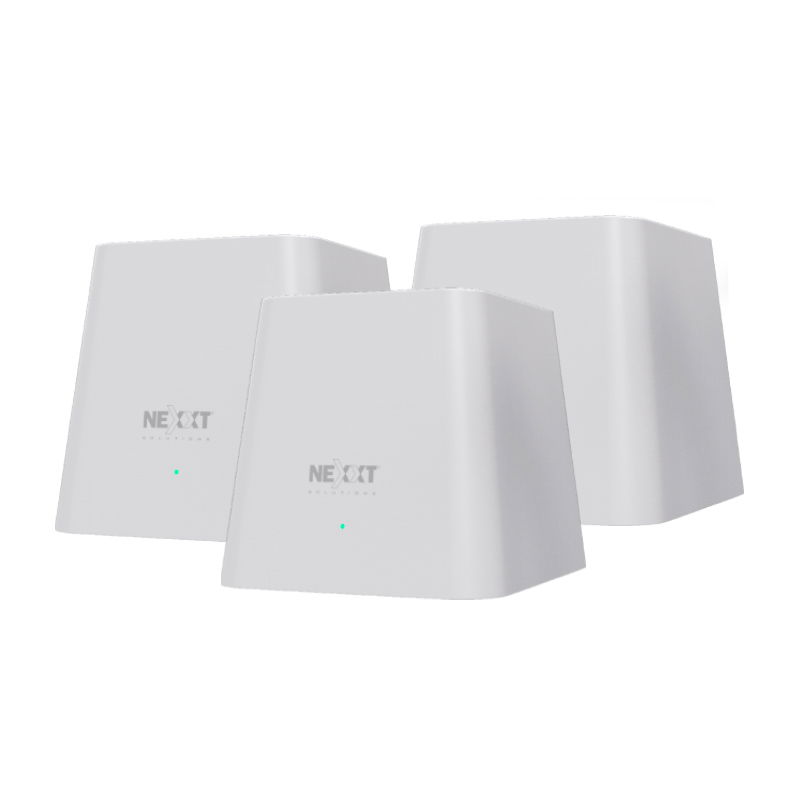 Nexxt Solutions Connectivity - Router - Wireless Mesh - 802.11ac - Desktop - 3600Mbps 3 Nodes AR Nexxt Solutions Connectivity - Router - Wireless Mesh - 802.11ac - Desktop - 3600Mbps 3 Nodes AR