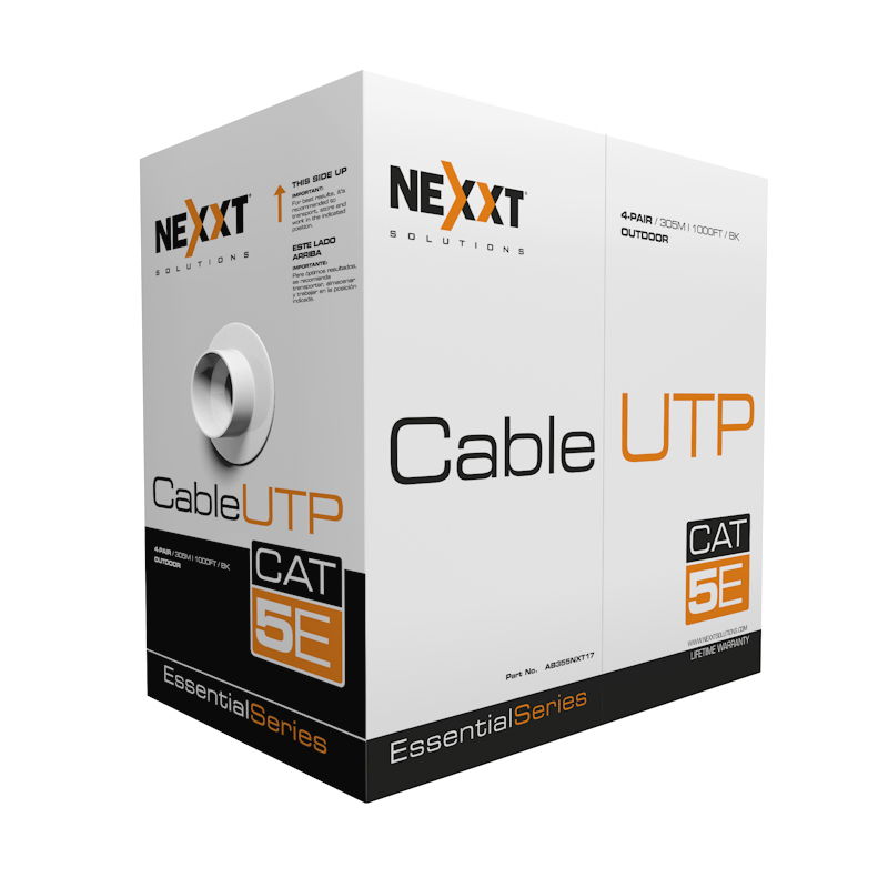 Nexxt Solutions Infrastructure - CAT5E EXT CABLE NEGR Nexxt Solutions Infrastructure - CAT5E EXT CABLE NEGR