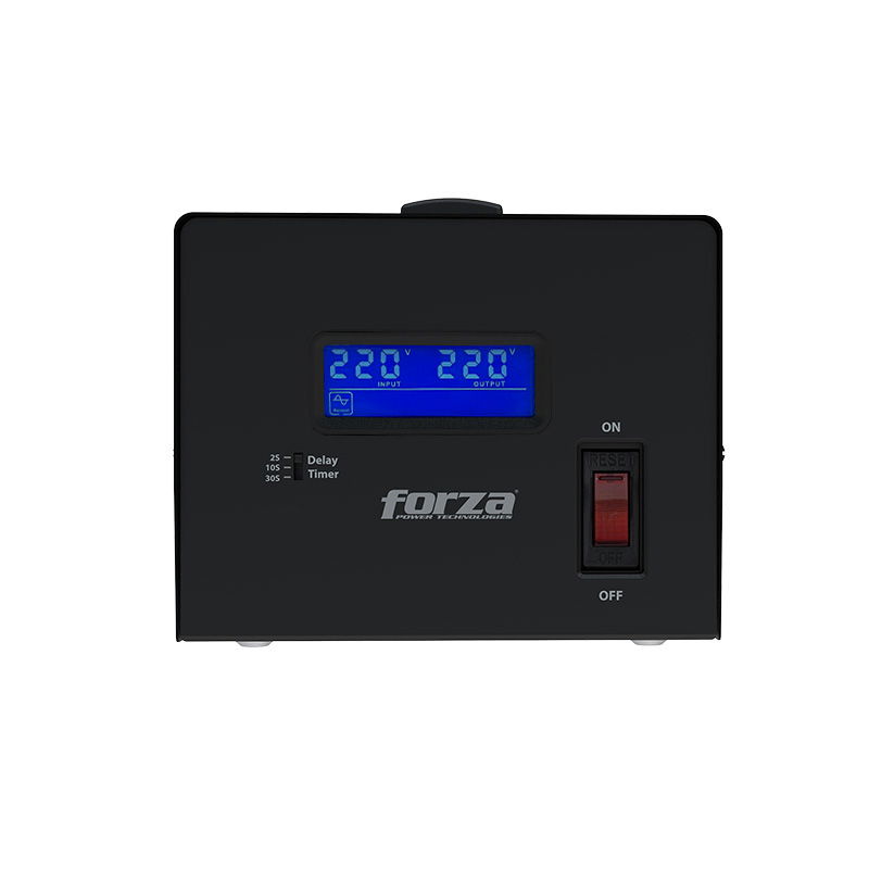 Forza - Automatic voltage regulator - External - AC 220 V - 3 Tomas de Corriente - 6000 VA