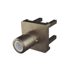 Conector SMB Hembra (PIN Macho) Montaje Vertical para PCB, 75 Ohm, Oro/ Oro/ Teflón.