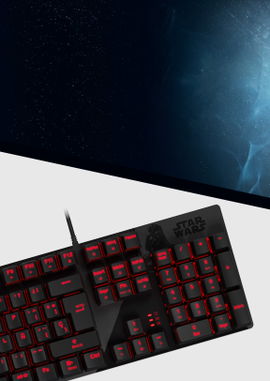 Primus Gaming - Keyboard - Wired - Spanish - USB - Ergonomic Design - Darth V PKS-S092DV-S