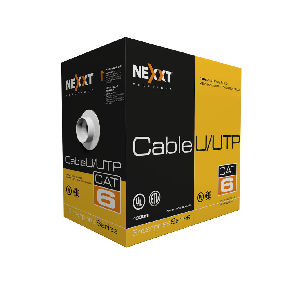 Nexxt Solutions Infrastructure - Bulk cable - UTP - 305 m RJ-45 - Blue - Enterprise Cat6 LSZH