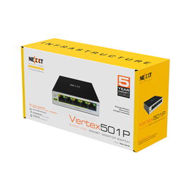 Nexxt Solutions Infrastructure - Switch - Gigabit Ethernet - 5 - 1 Gigabit Ethernet - 4 POE+ 60W