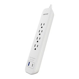 Forza - Surge protector - AC 110/220 V - 4 Tomas de Corriente - 1 USB-A/C 1000J WH Forza - Surge protector - AC 110/220 V - 4 Tomas de Corriente - 1 USB-A/C 1000J WH