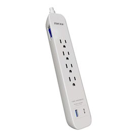 Forza - Surge protector - AC 110/220 V - 4 Tomas de Corriente - 1 USB-A/C 1000J WH Forza - Surge protector - AC 110/220 V - 4 Tomas de Corriente - 1 USB-A/C 1000J WH