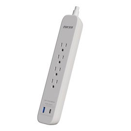 Forza - Surge protector - AC 110/220 V - 4 Tomas de Corriente - 1 USB-A/C 500J WH Forza - Surge protector - AC 110/220 V - 4 Tomas de Corriente - 1 USB-A/C 500J WH