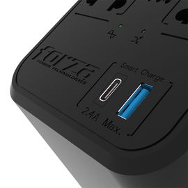 Forza - Automatic voltage regulator - AC 220 V - 8 Tomas de Corriente - 1200 VA - 600W U-NEMA 2-USB