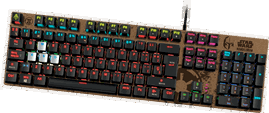 Primus Gaming - Keyboard - Wired - Spanish - USB - Ergonomic Design - Mandal PKS-S092ML-S