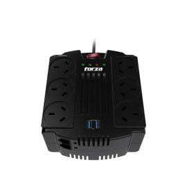 Forza - Automatic voltage regulator - AC 220 V - 6 Tomas de Corriente - 1200 VA - 600W IRAM 2-USB