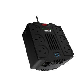 Forza - Automatic voltage regulator - AC 220 V - 6 Tomas de Corriente - 1200 VA - 600W IRAM 2-USB Forza - Automatic voltage regulator - AC 220 V - 6 Tomas de Corriente - 1200 VA - 600W IRAM 2-USB