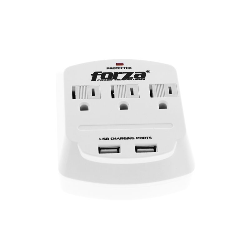 Forza Power Technologies - Power adapter - AC / USB - Plug-in module - AC 110/120 V - 3 Tomas de Corriente - Child Protect w/USB Forza Power Technologies - Power adapter - AC / USB - Plug-in module - AC 110/120 V - 3 Tomas de Corriente - Child Protect w/USB